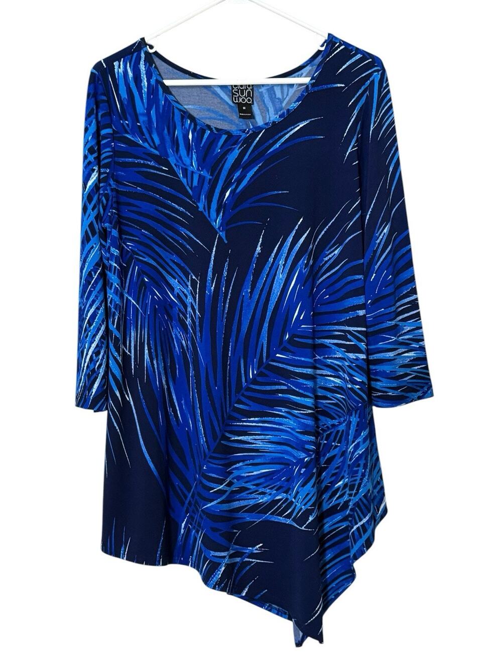 Clara Sun Woo Women Size Medium Asymmetrical Hem Stretch Chic Modern Career City
